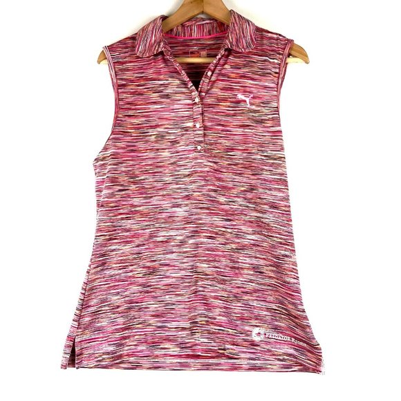 Puma Tops - Puma Women's Golf Sleeveless Polo Top Pink Size M